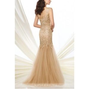 Mon Cheri Montage 216964 Cap Sleeve Mothers Wedding Dress Size 4